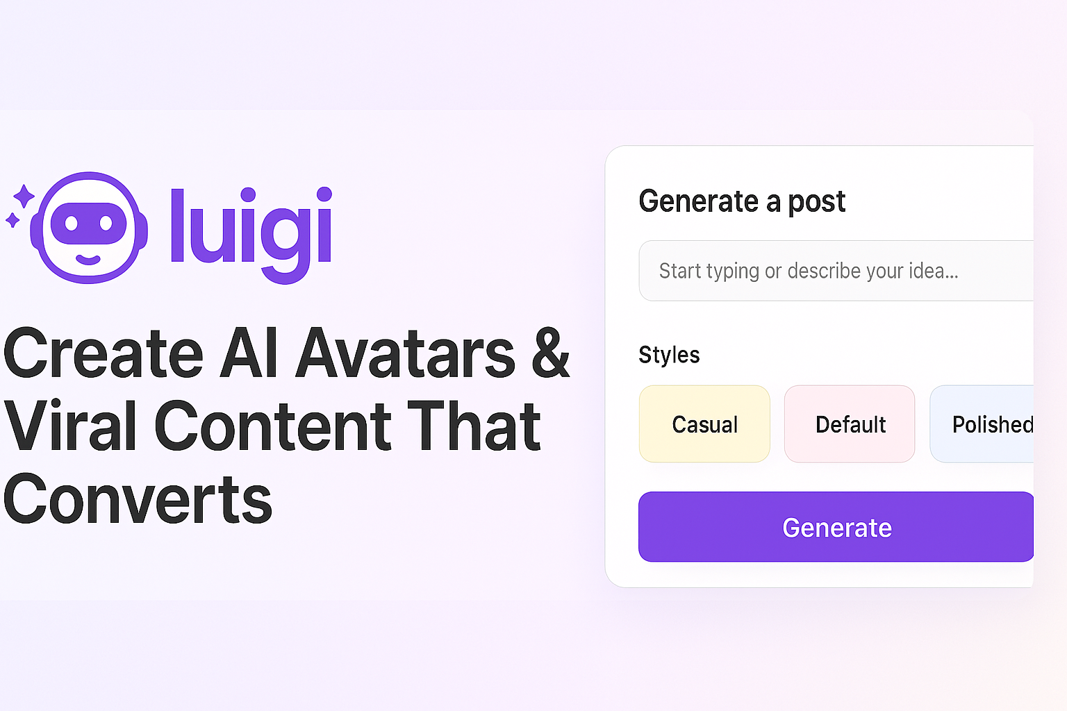 Luigi AI video creation platform
